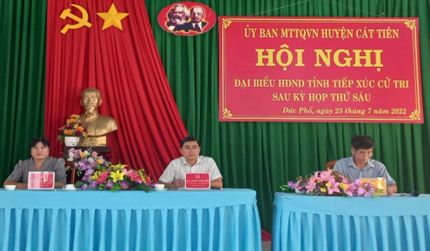 Đại biểu HĐND tỉnh và chủ trì Hội nghị