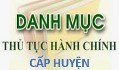 Công khai Danh mục TTHC cấp huyện