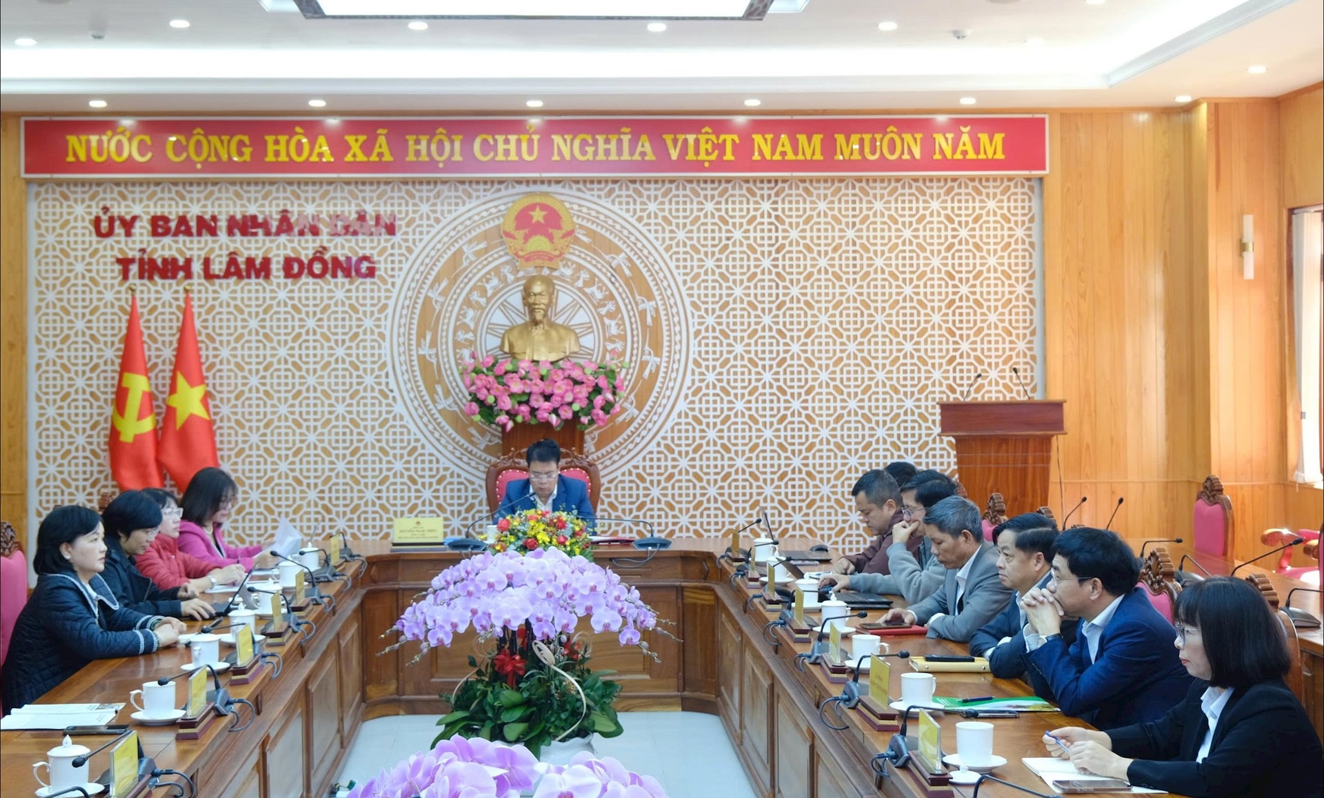 Quang cảnh Hội nghị tại điểm cầu tỉnh Lâm Đồng